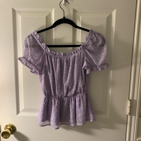 Purple floral blouse - Picture 2 of 3